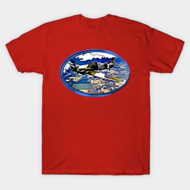 Supermarine Spitfire Fighter Aircraft T-Shirt by Arie